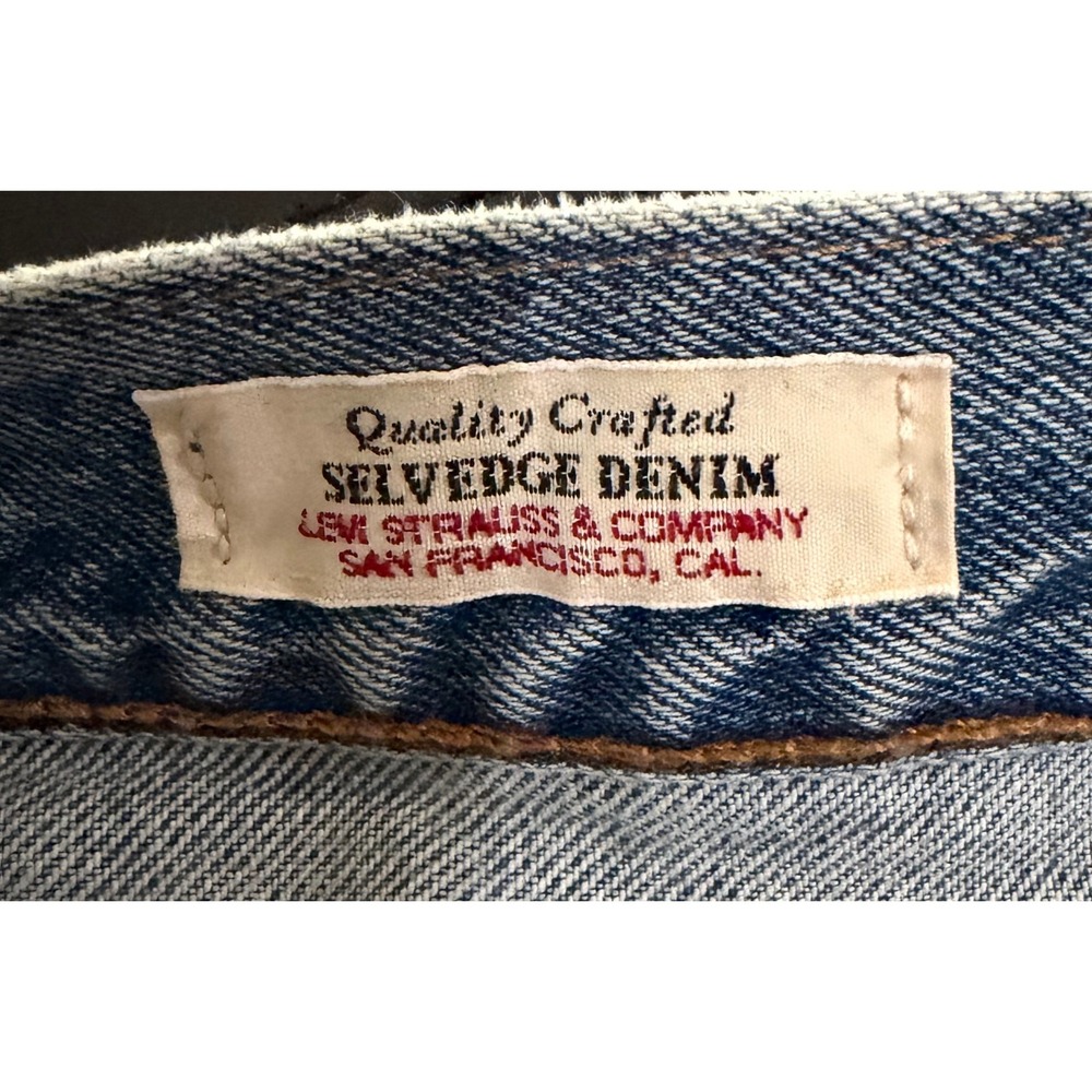Free People Levis 501 90s Selvedge Denim Jeans Light Wash Straight Leg W31 NWT - Picture 6 of 13